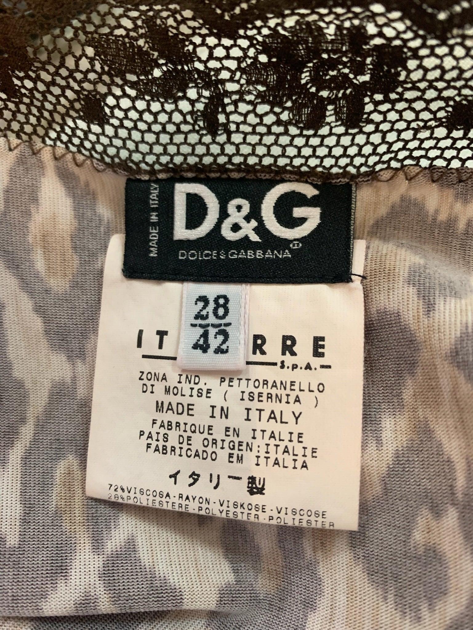 Dolce & Gabbana Leopardenmuster Schlupf-Midikleid A, 2000er Jahre im Zustand „Neu“ im Angebot in Los Angeles, CA