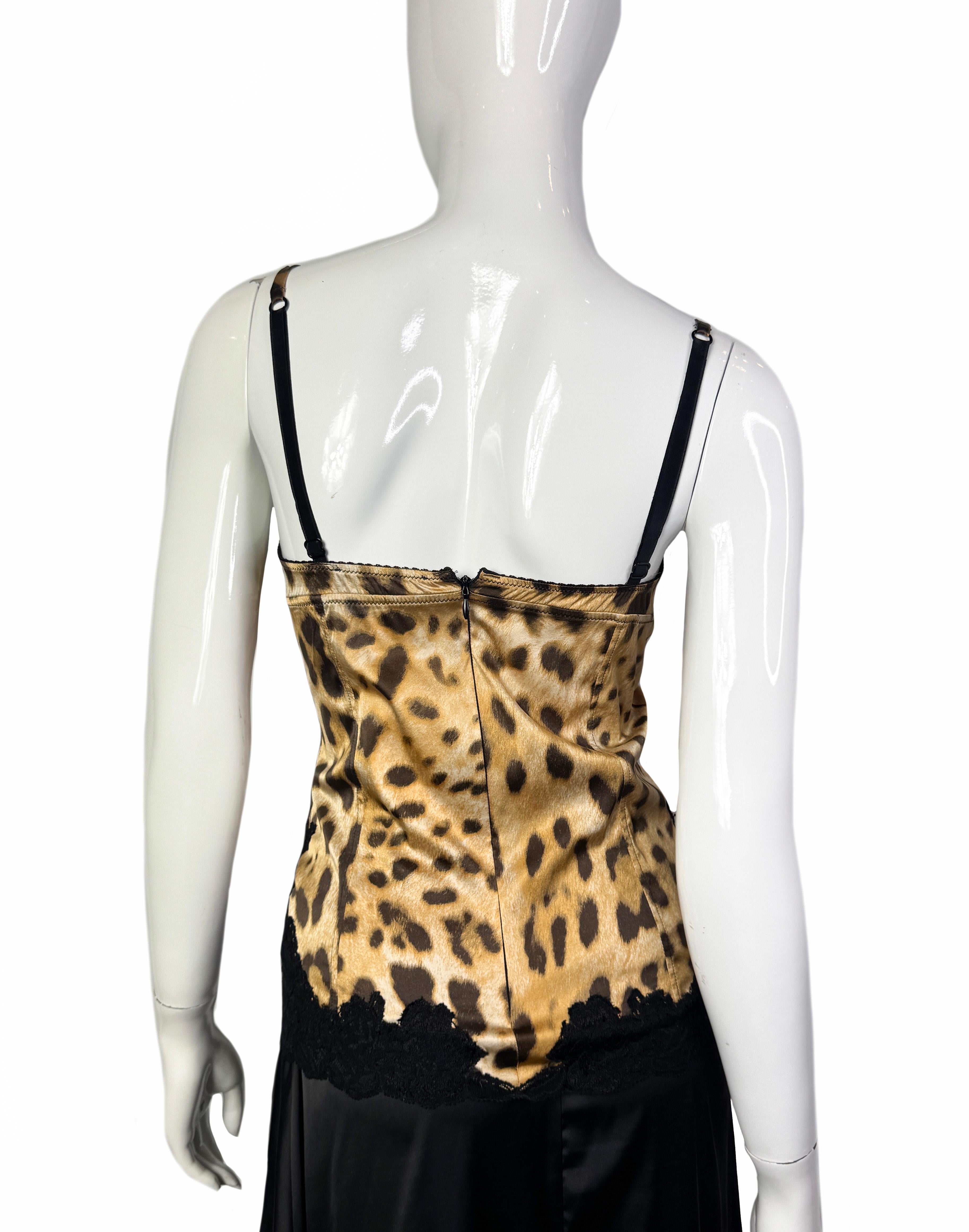 Gris Top imprimé léopard Dolce & Gabbana en vente