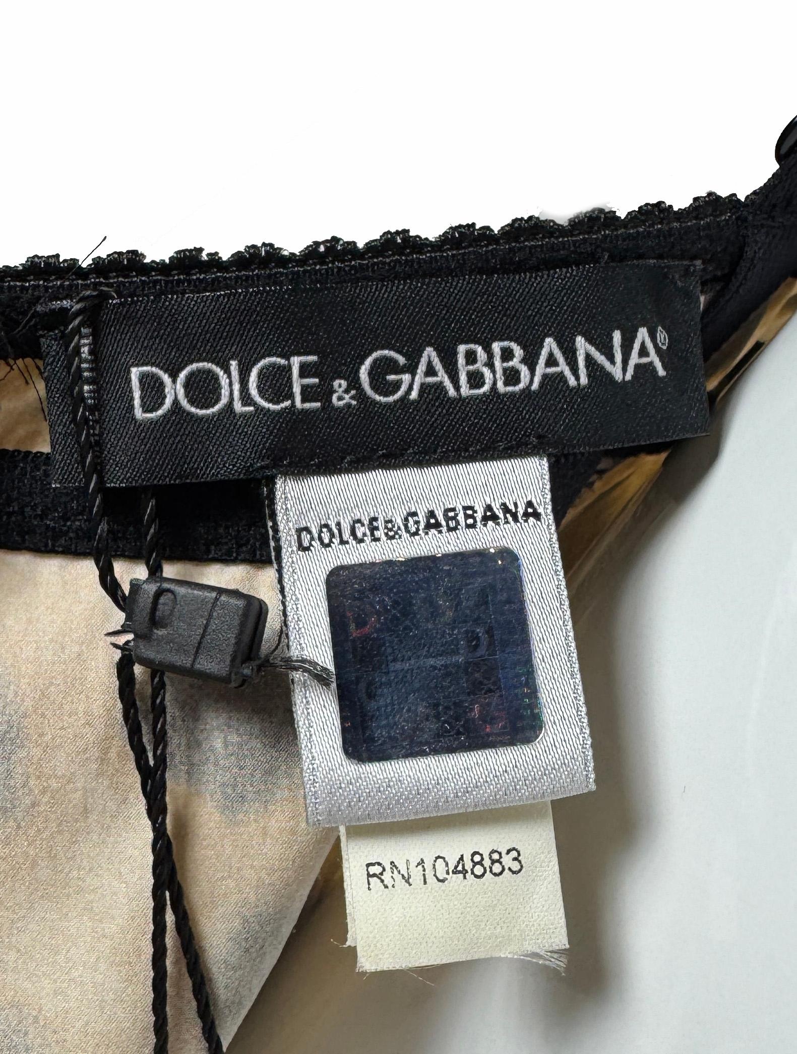 Top imprimé léopard Dolce & Gabbana Bon état - En vente à New York, NY
