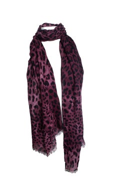 Dolce & Gabbana, leopard printed scarf in purple