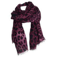 Dolce & Gabbana, leopard printed scarf in purple