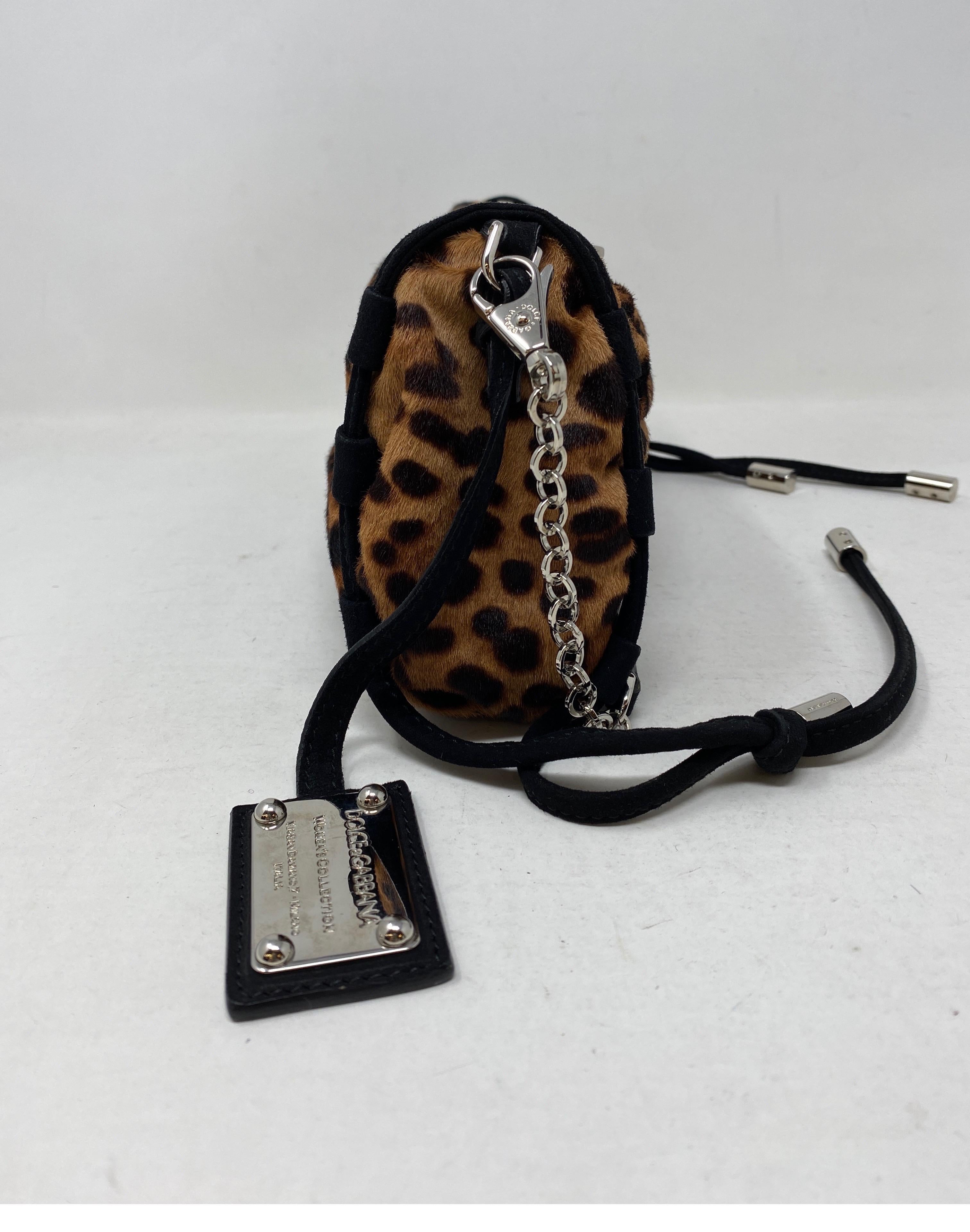 Dolce & Gabbana Leopard Purse/Clutch In Excellent Condition In Athens, GA