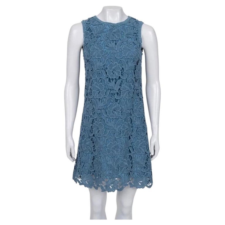 dolce and gabbana light blue lace dress Dolce and Gabbana Light Blue Lace Straight Dress IT40/S For Sale at 1stDibs