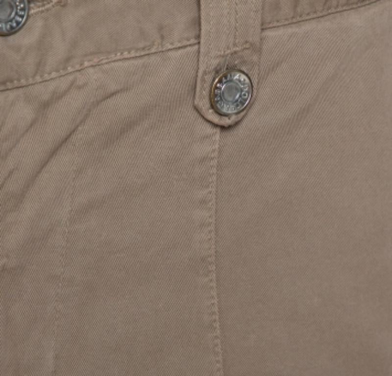 Men's Dolce & Gabbana  Light Brown Distressed Cotton Cargo Pants S For Sale