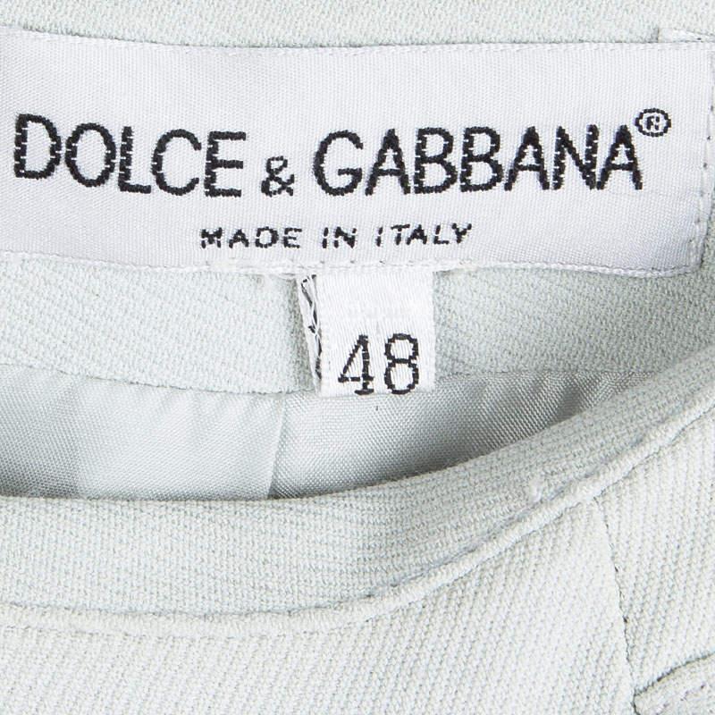 Women's Dolce & Gabbana Light Grey Pencil Skirt L For Sale