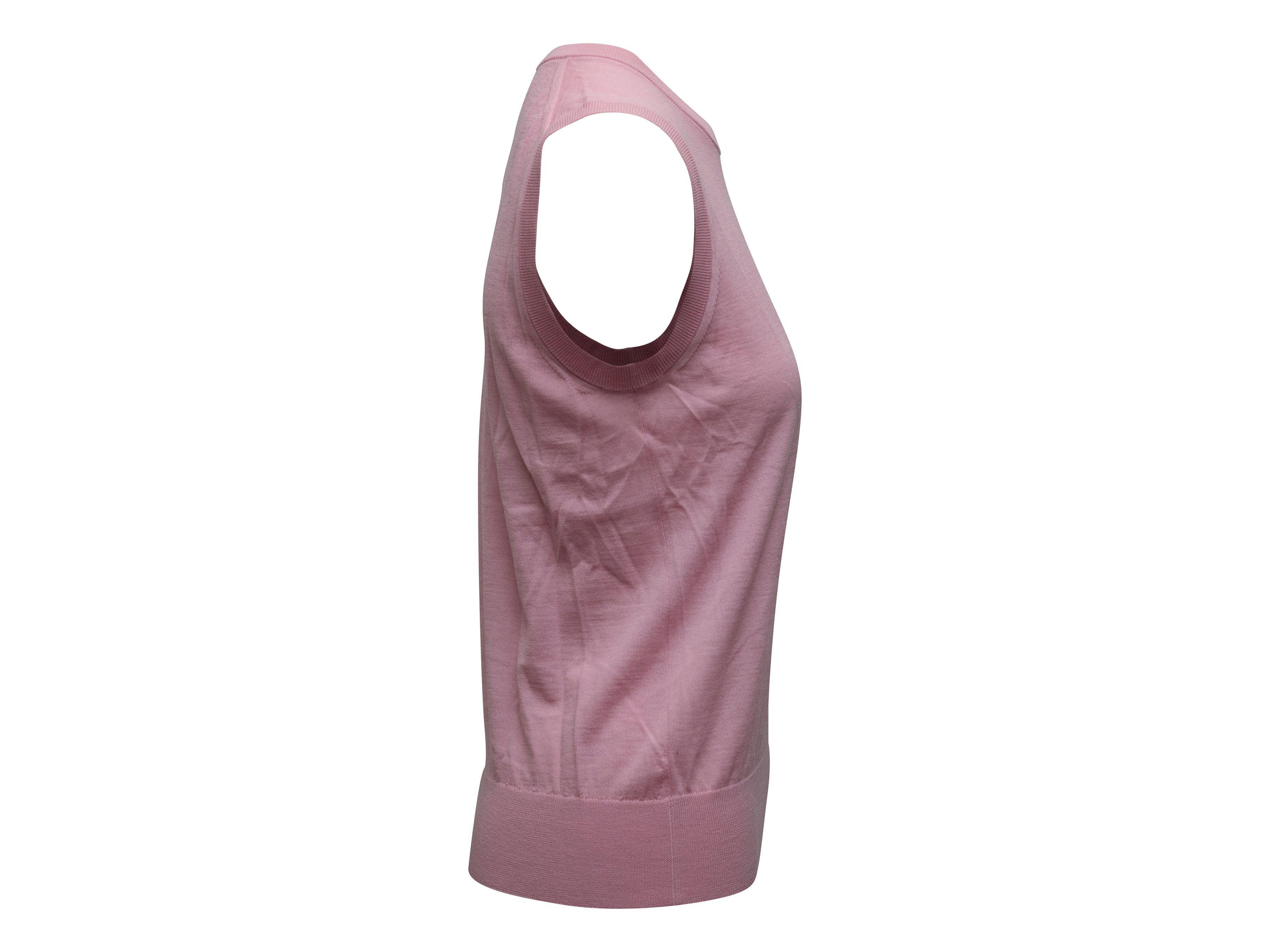 Dolce & Gabbana Light Pink Sleeveless Cashmere Top 2