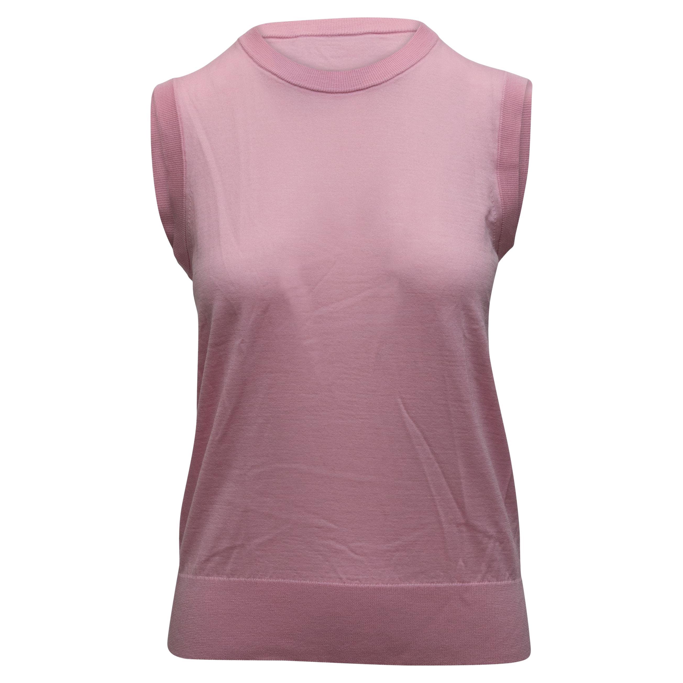 Dolce & Gabbana Light Pink Sleeveless Cashmere Top