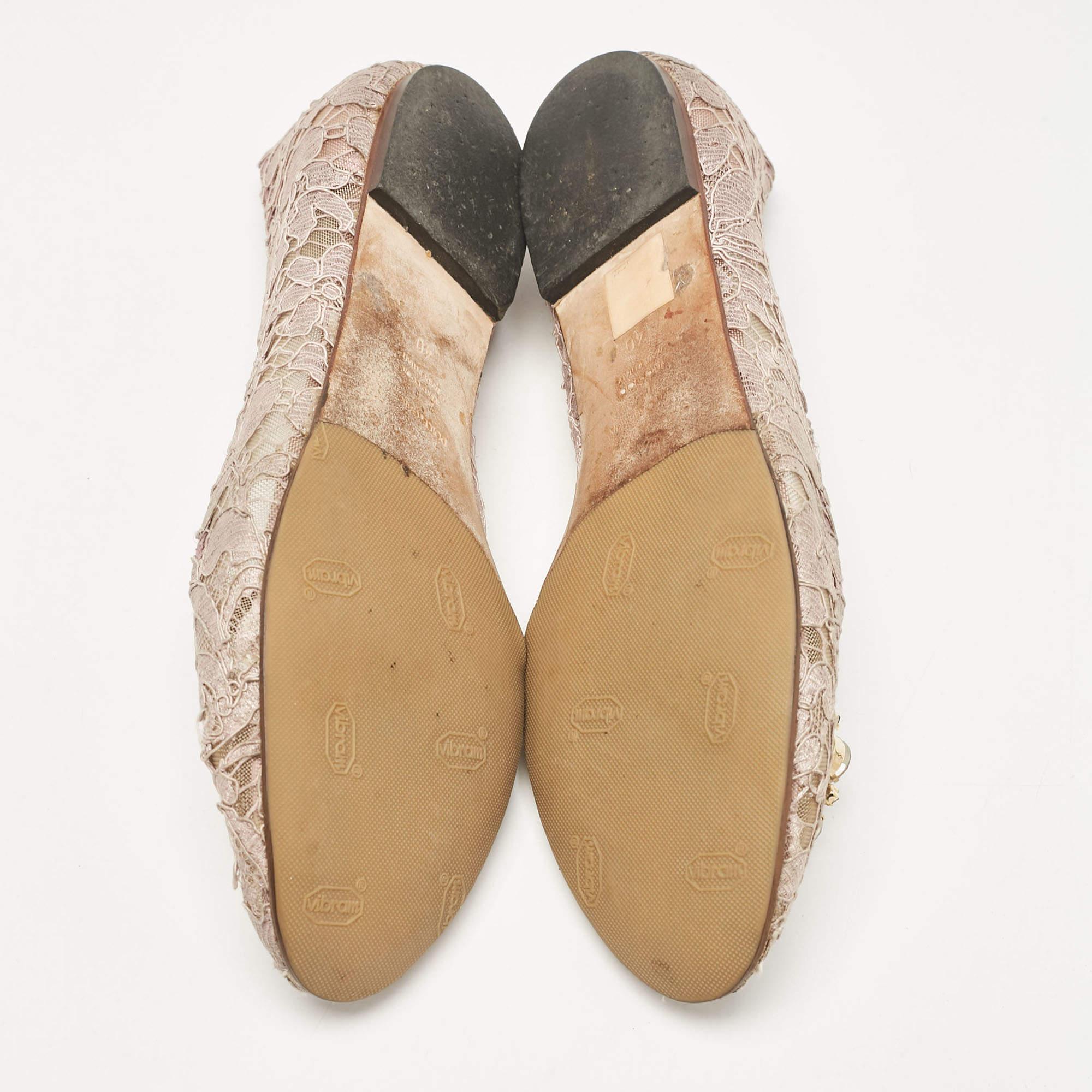 Dolce & Gabbana Light Purple Lace Taormina Smoking Slippers Size 40 1