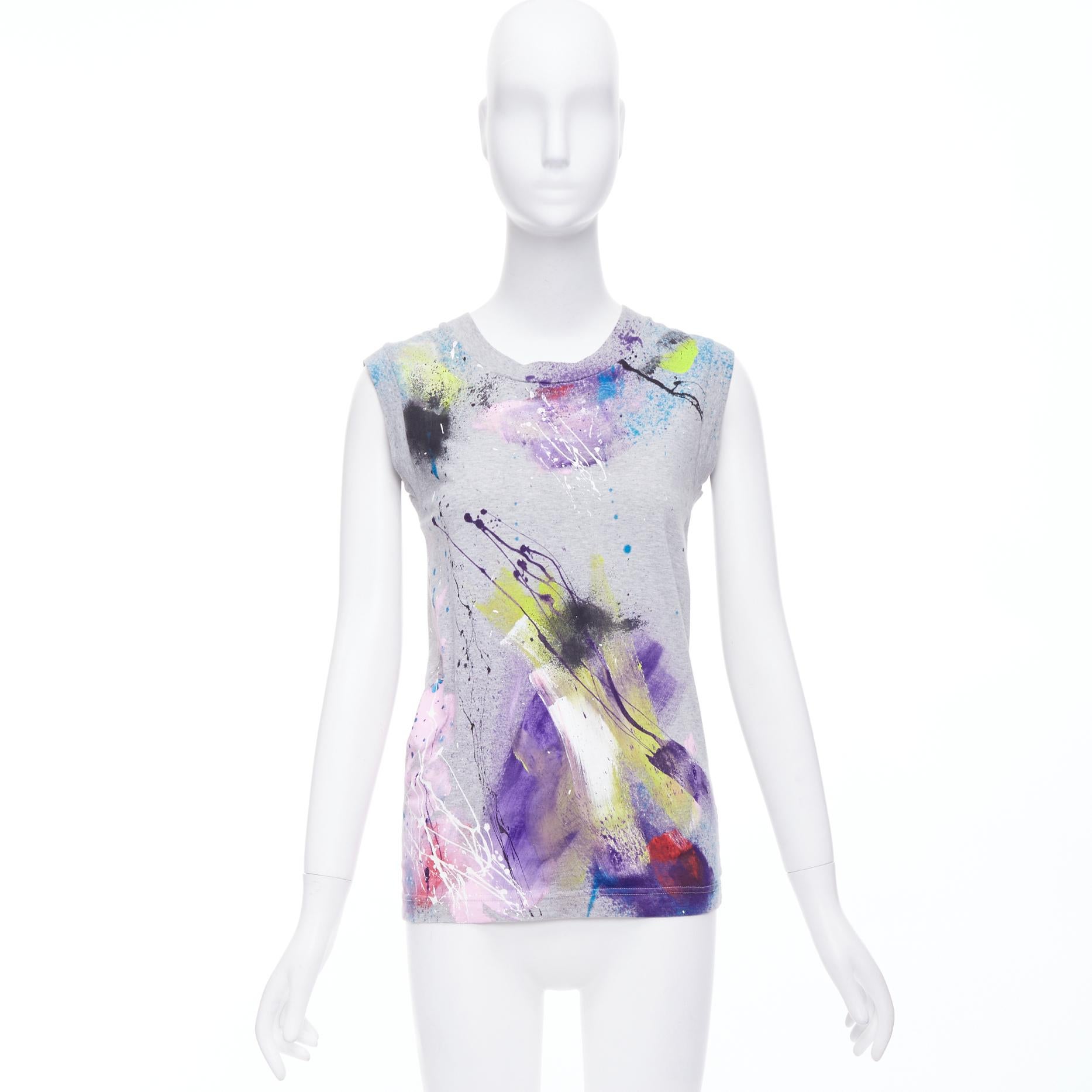 DOLCE GABBANA Liimited Edition 108/1500 hand painted tank top IT36 XXS For Sale 4