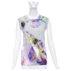 DOLCE GABBANA Liimited Edition 108/1500 hand painted tank top IT36 XXS