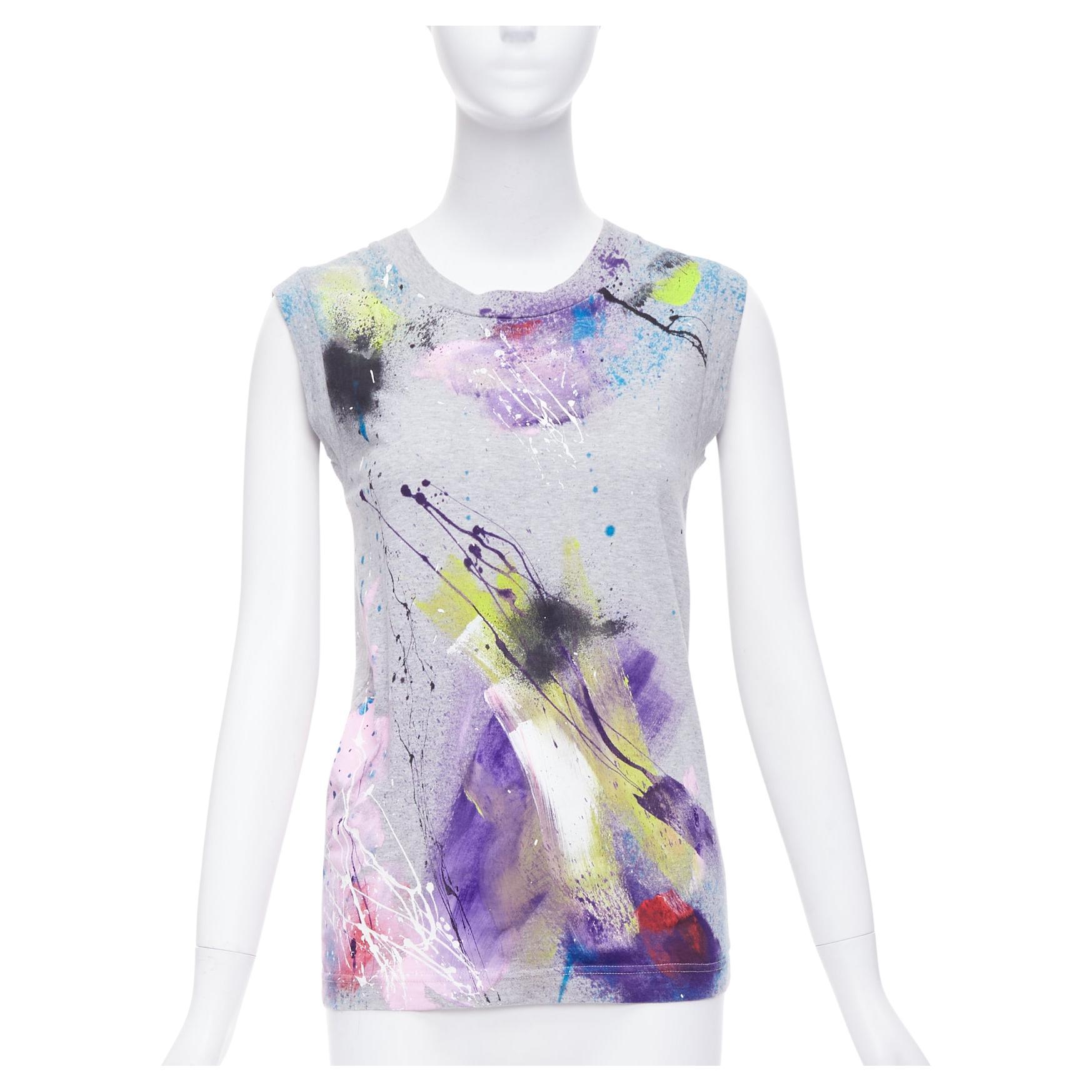 DOLCE GABBANA Liimited Edition 108/1500 hand painted tank top IT36 XXS For Sale