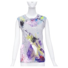 DOLCE GABBANA Liimited Edition 108/1500 hand painted tank top IT36 XXS