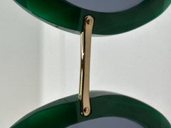 Dolce & Gabbana "Limited Edition" Emerald-Green Multi-Facet Frame Sunglasses