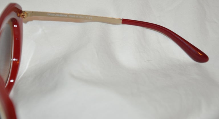 Dolce & Gabbana Sunglasses Merlot/Burgundy With Gold Hardware Dolce and Gabbana  main image 3