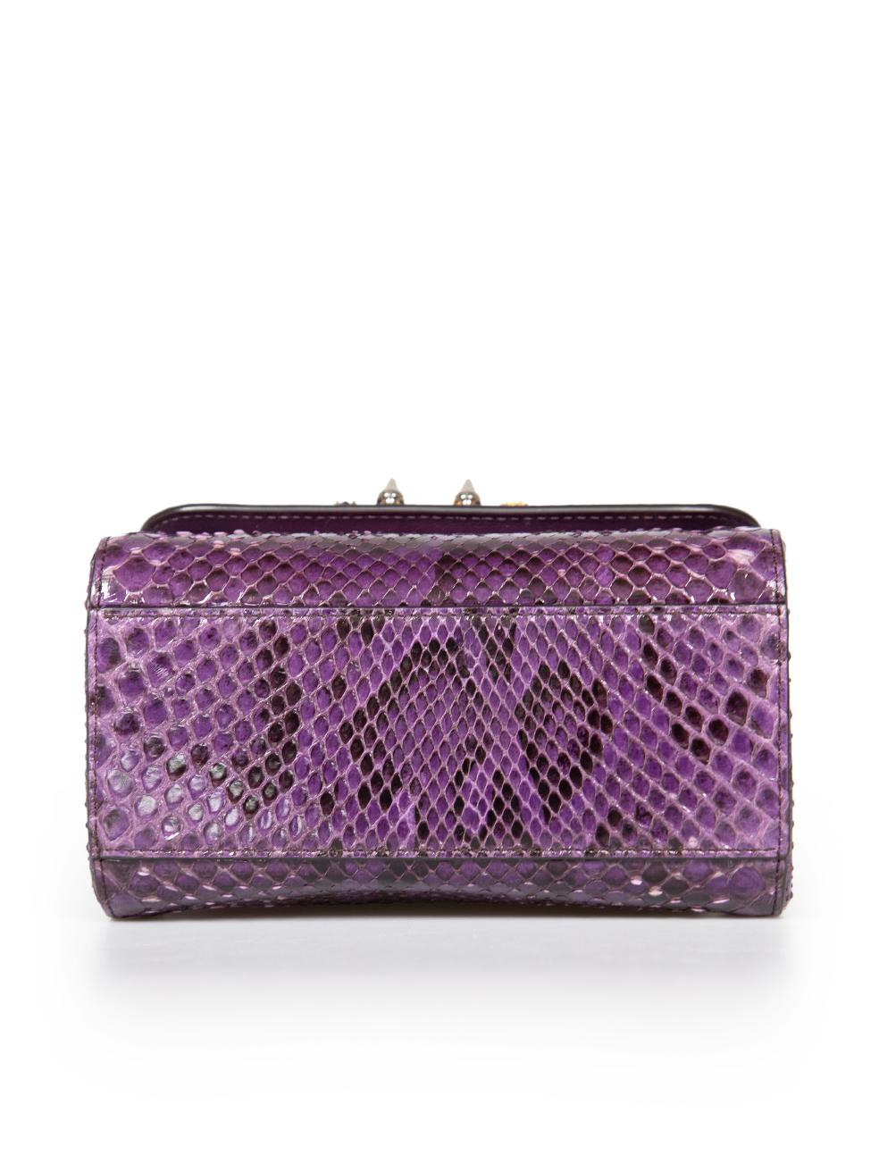 Dolce & Gabbana Limited Edition Purple Snakeskin Miss Sicily Bag 1
