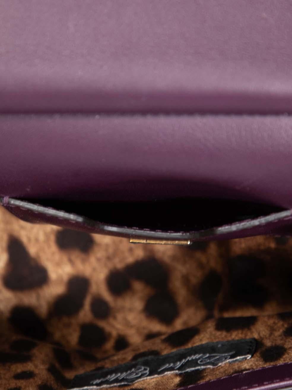 Dolce & Gabbana Limited Edition Purple Snakeskin Miss Sicily Bag 2