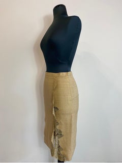 Dolce & Gabbana linen animalier skirt