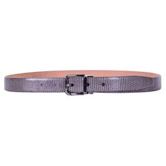 Dolce & Gabbana - Lizard Belt with Roller Buckle Gray 90 / Men