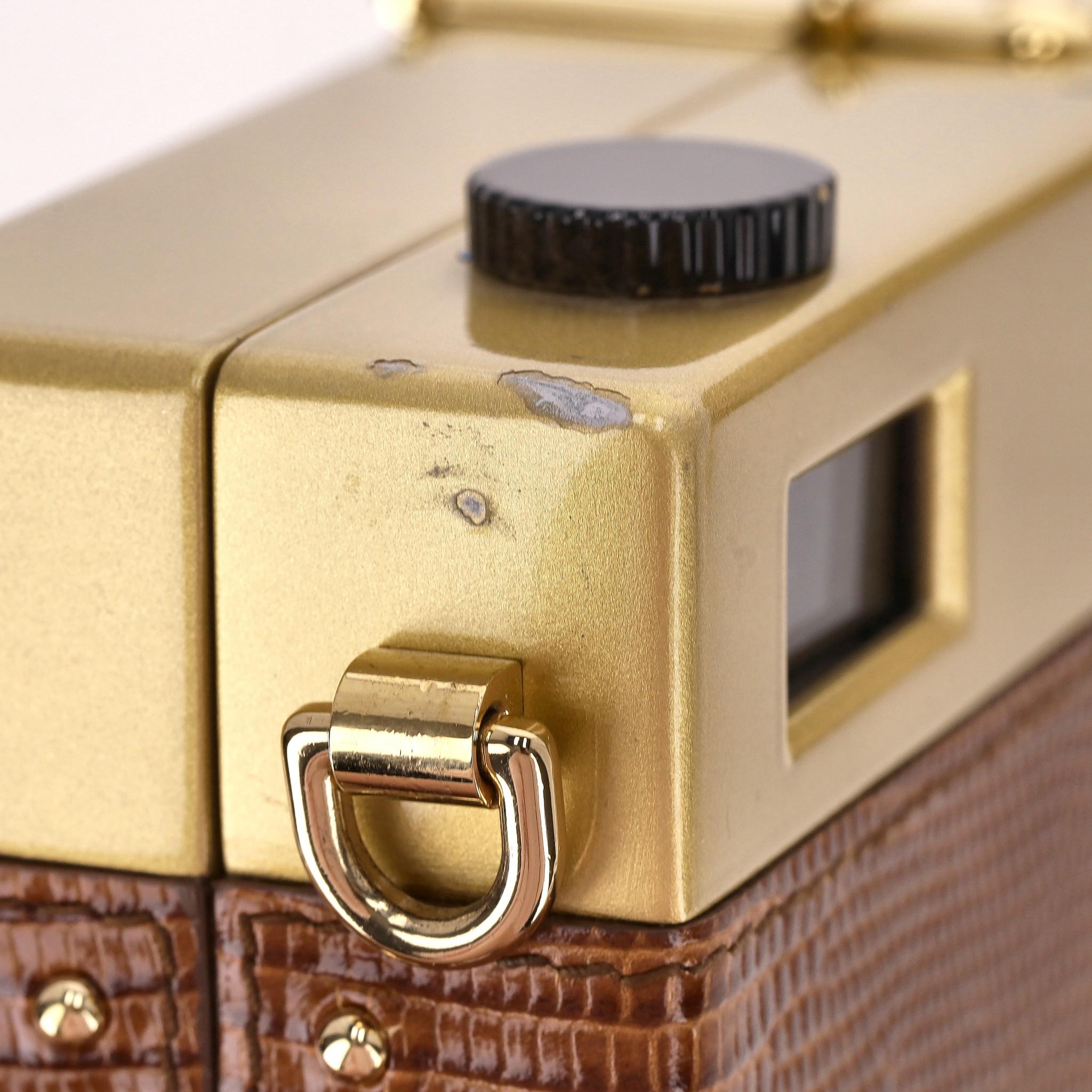 Dolce & Gabbana Lizard Skin Camera Bag For Sale 6