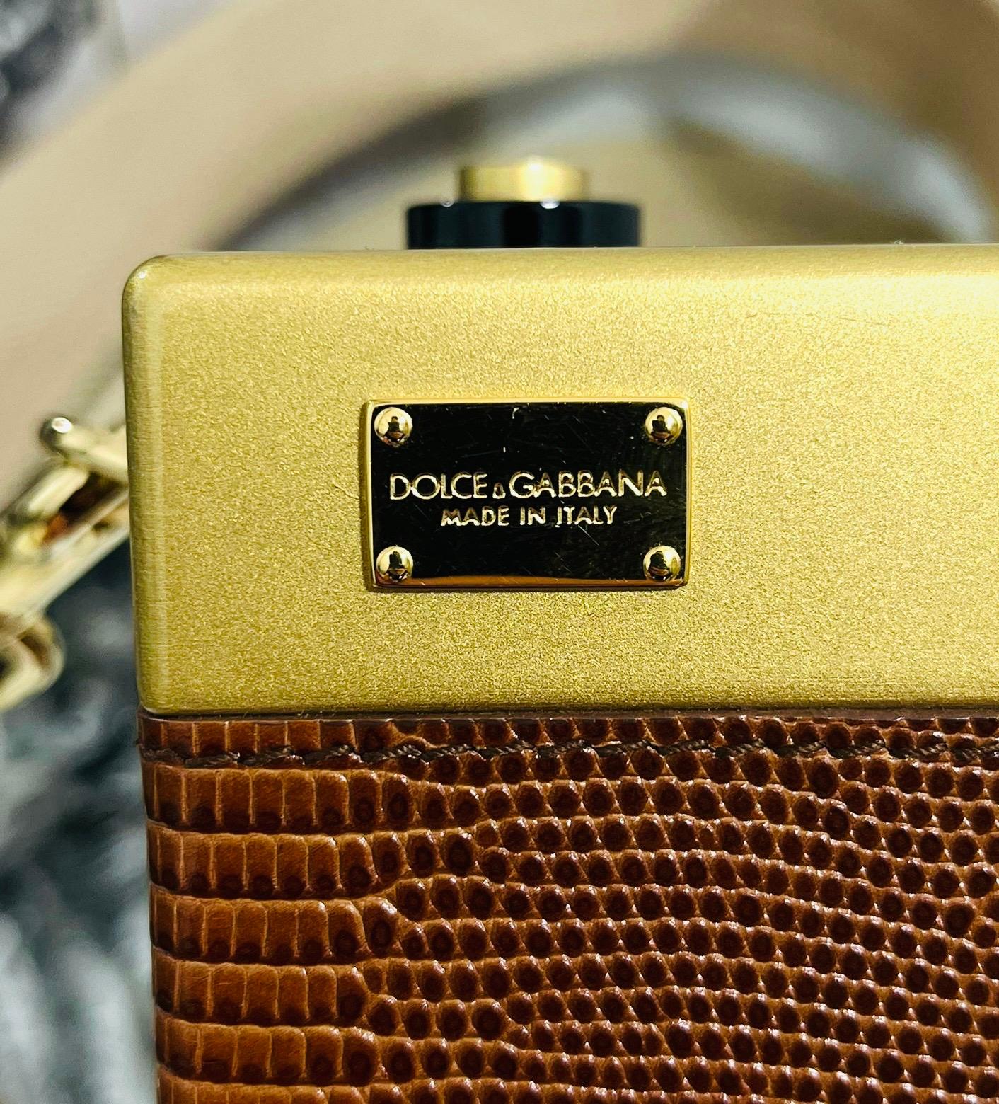 Dolce & Gabbana Lizard Skin Camera Bag For Sale 9