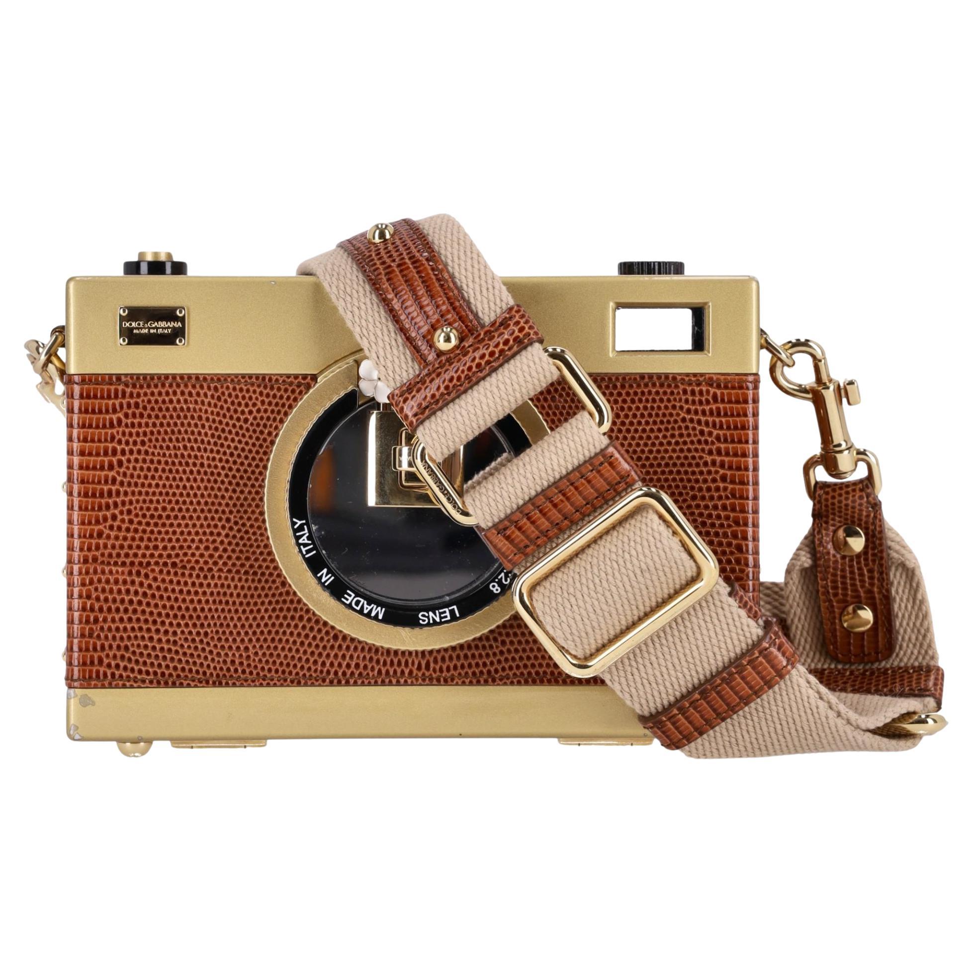 Dolce & Gabbana Lizard Skin Camera Bag For Sale