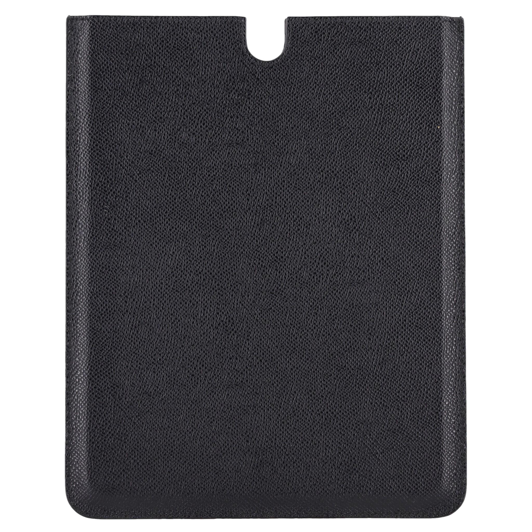 Black Dolce & Gabbana Logo Leather Tablet Case For Sale