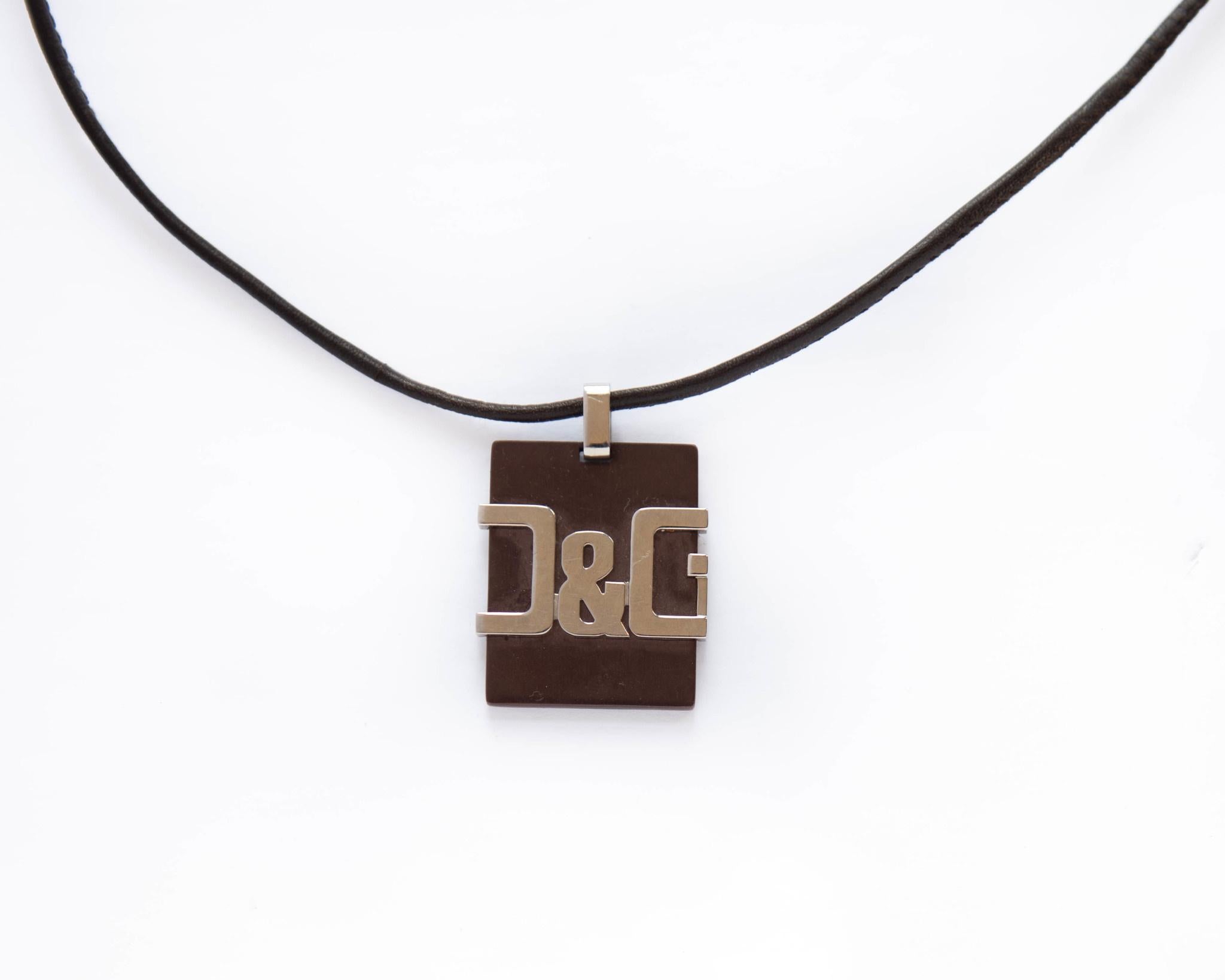 Dolce & Gabbana Logo Pendant Necklace 1