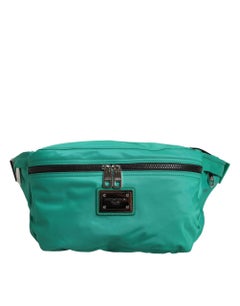 Dolce & Gabbana Logo Plaque Nylon Belt Bag — Green