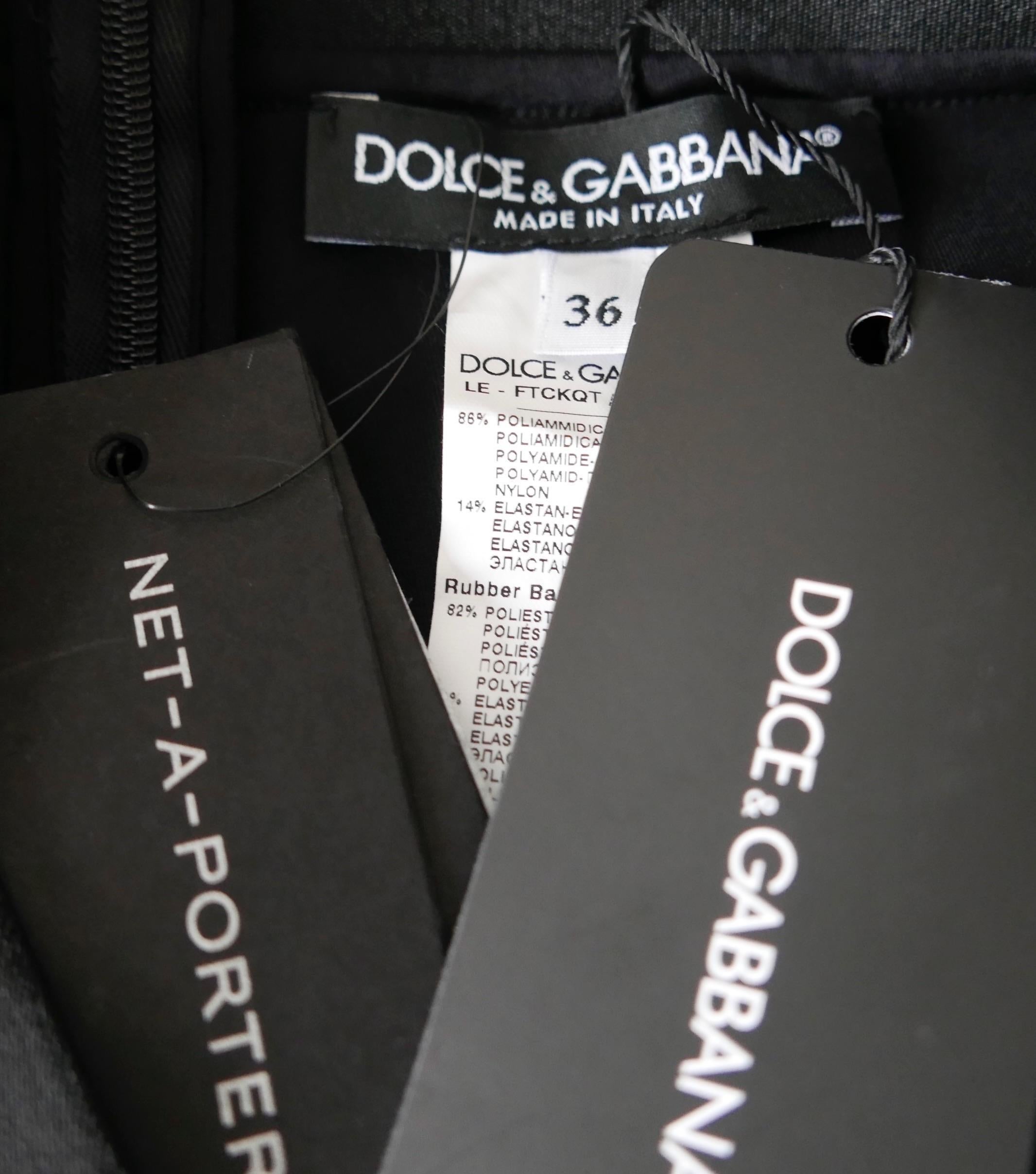 Dolce & Gabbana Logo Waist Leggings Pants For Sale 2
