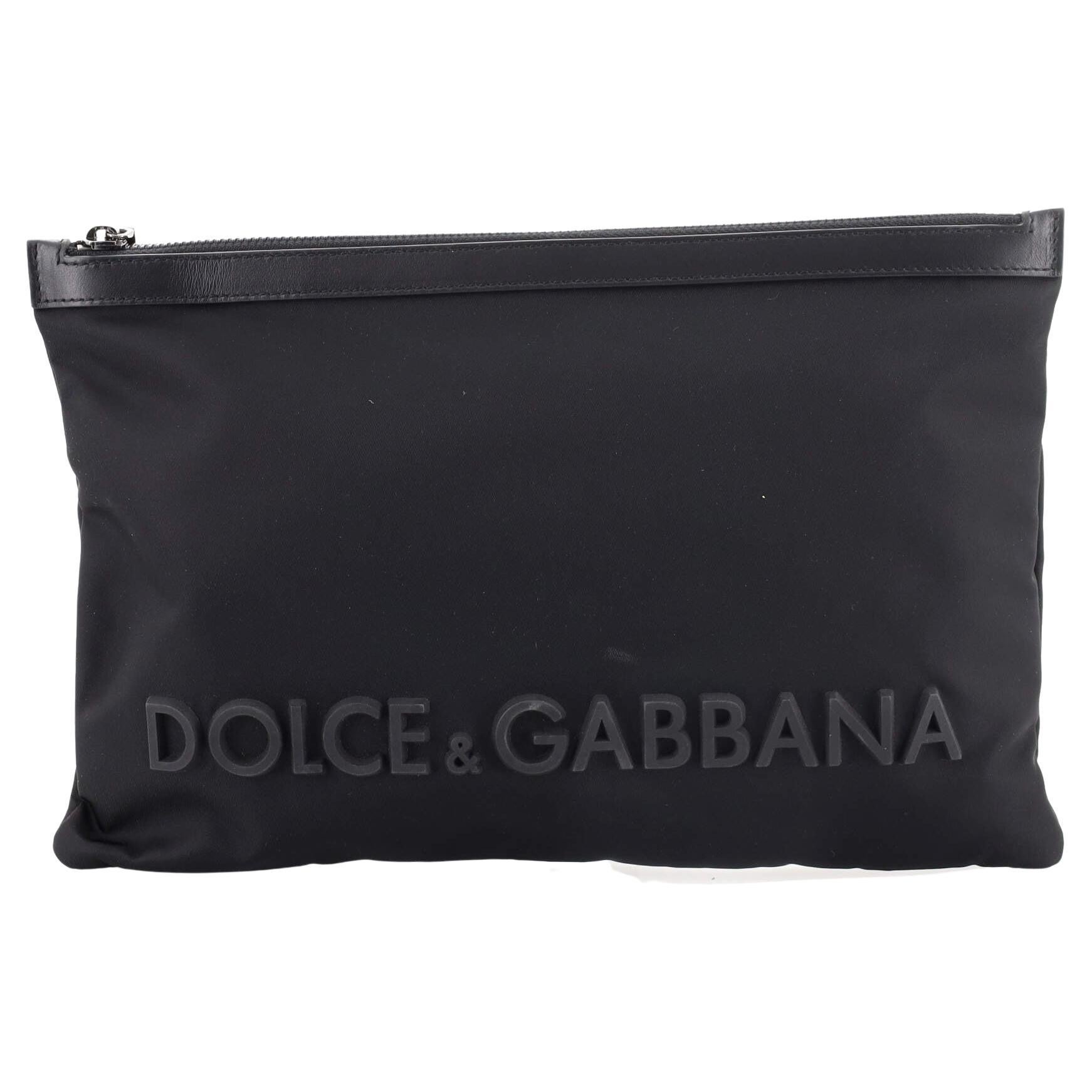Dolce and Gabbana Black/Metallic Silver Leather Phone Case at 1stDibs