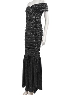 Dolce & Gabbana long black sequin dress