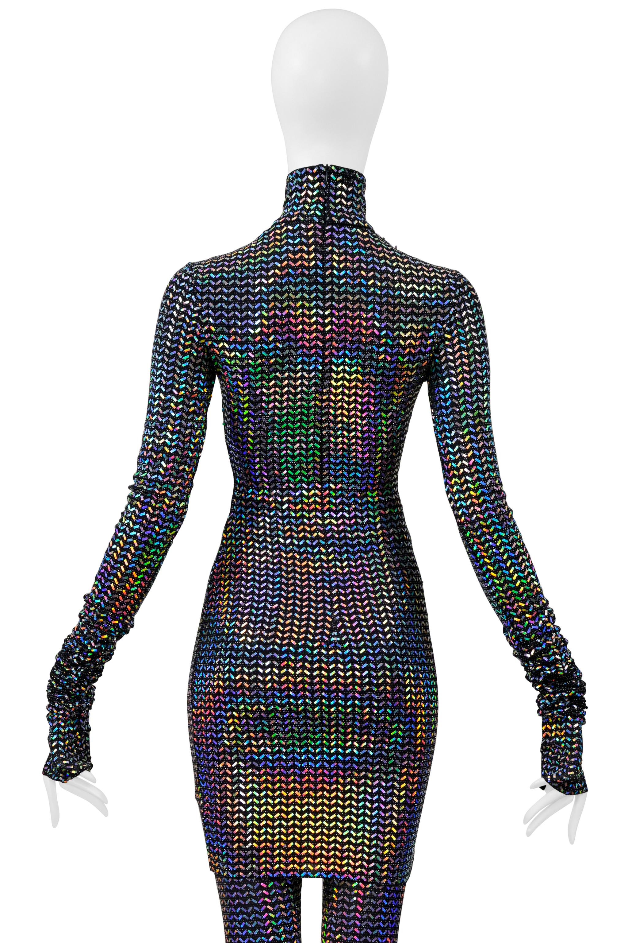 Dolce & Gabbana - Gambale lungo con paillettes arcobaleno 2021 in vendita 6