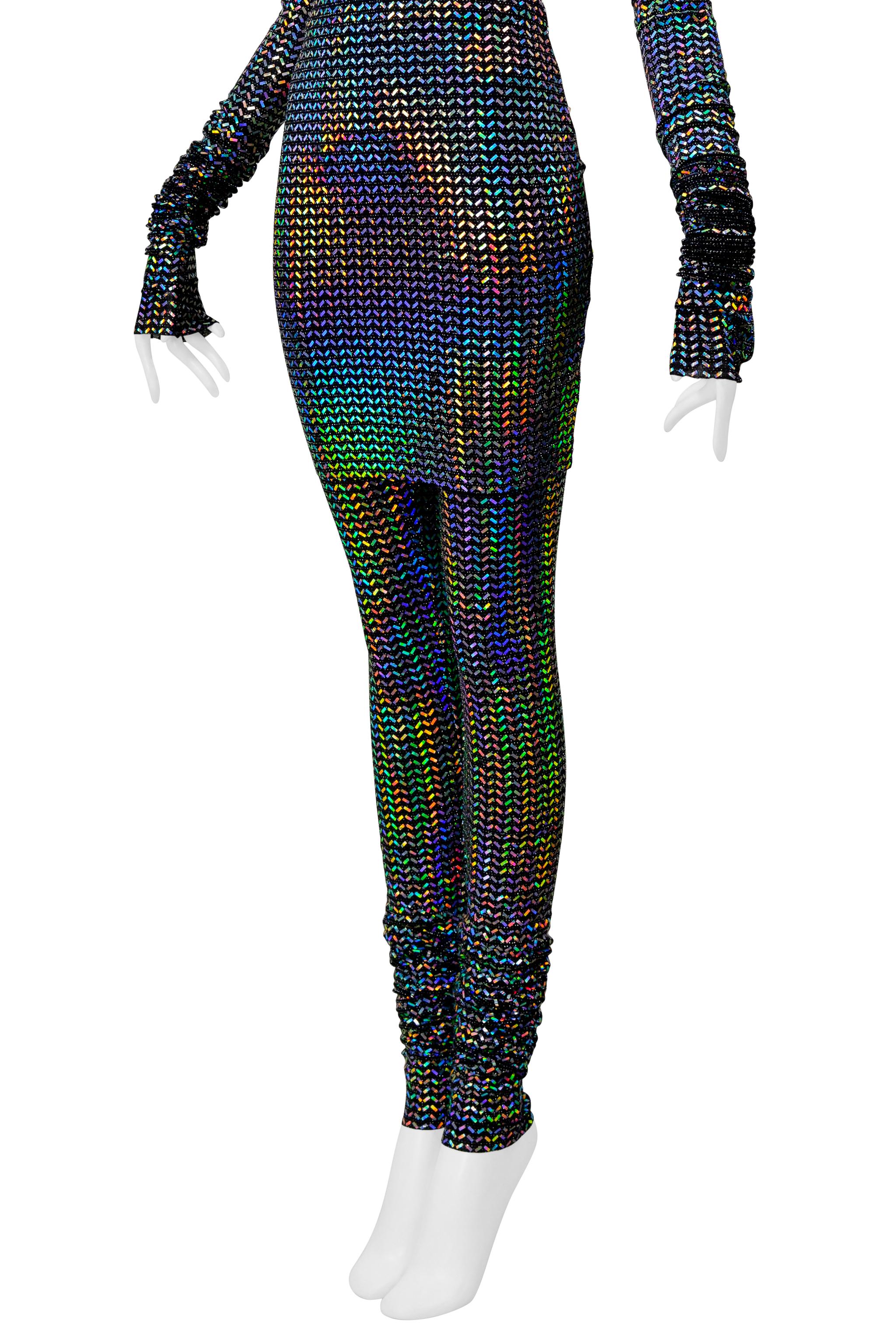 Dolce & Gabbana - Gambale lungo con paillettes arcobaleno 2021 in vendita 3