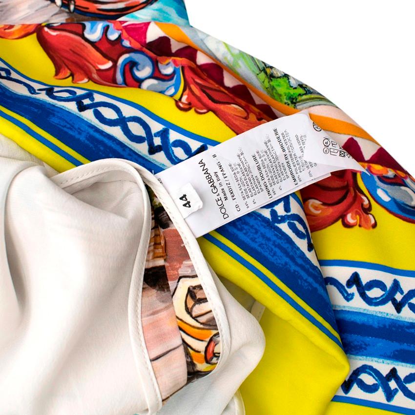 Dolce & Gabbana Long Sleeve Embellished Postcard Dress - Size US 8 1