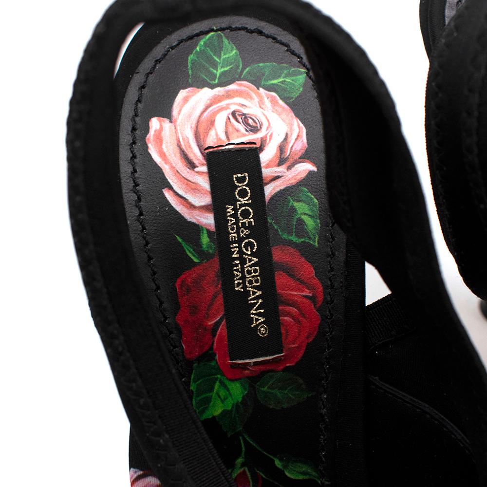 Dolce & Gabbana Lori Floral Satin Slingback Pumps - Size US 8.5	 2