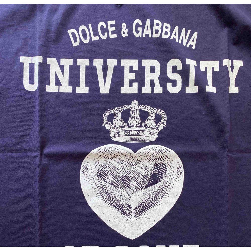 Dolce & Gabbana Love Crown Print T-Shirt in Blue  1