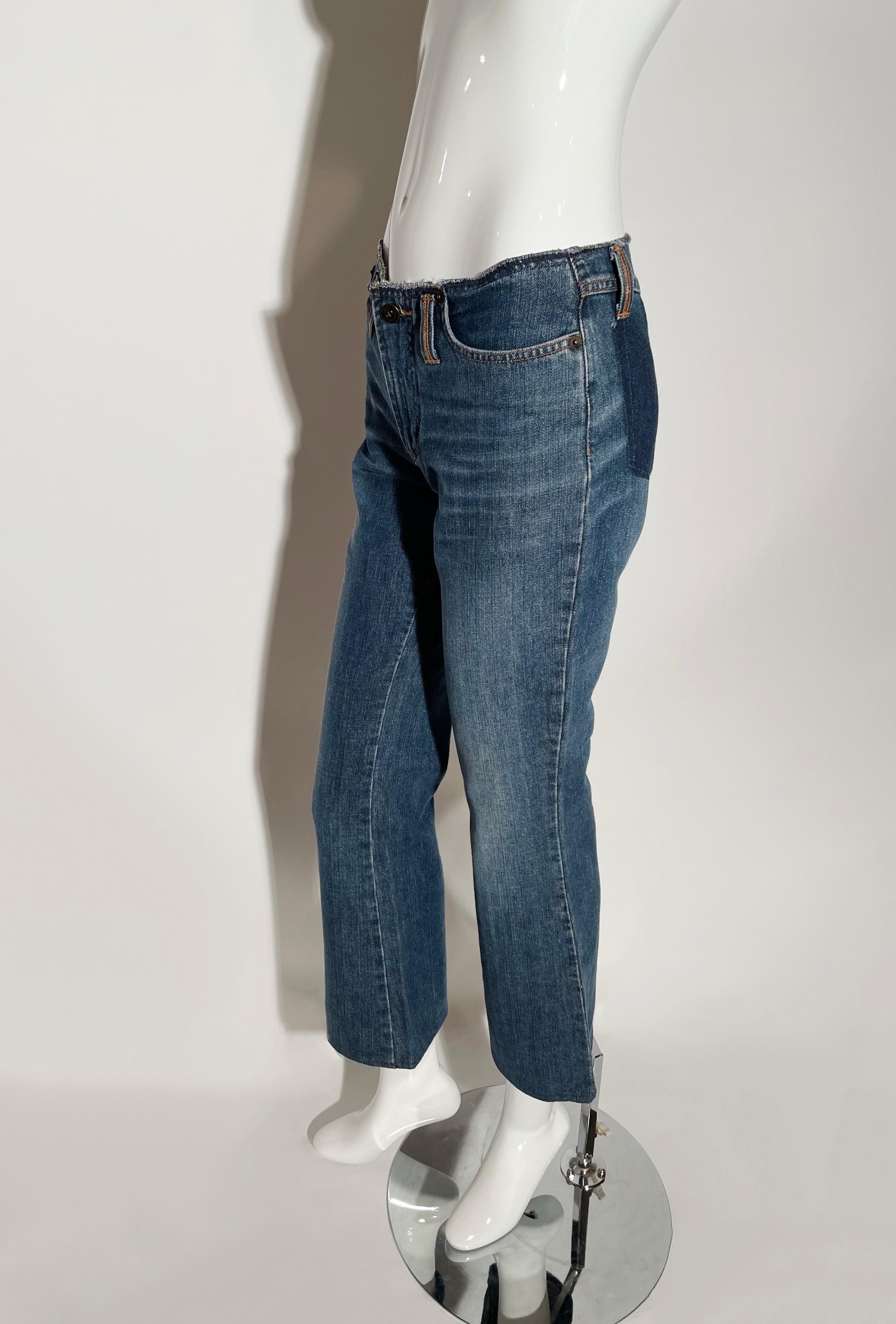 Dolce & Gabbana Low Rise Cropped Jeans  In Excellent Condition For Sale In Waterford, MI