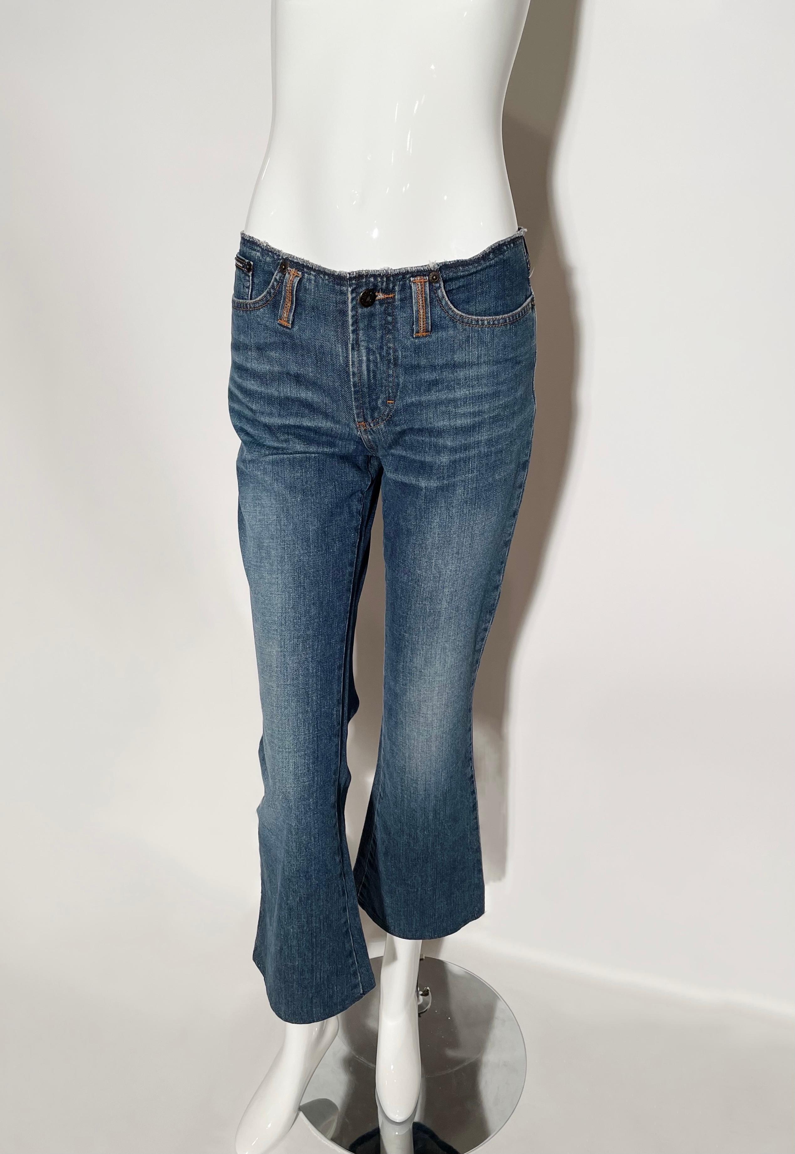 Women's Dolce & Gabbana Low Rise Cropped Jeans  For Sale