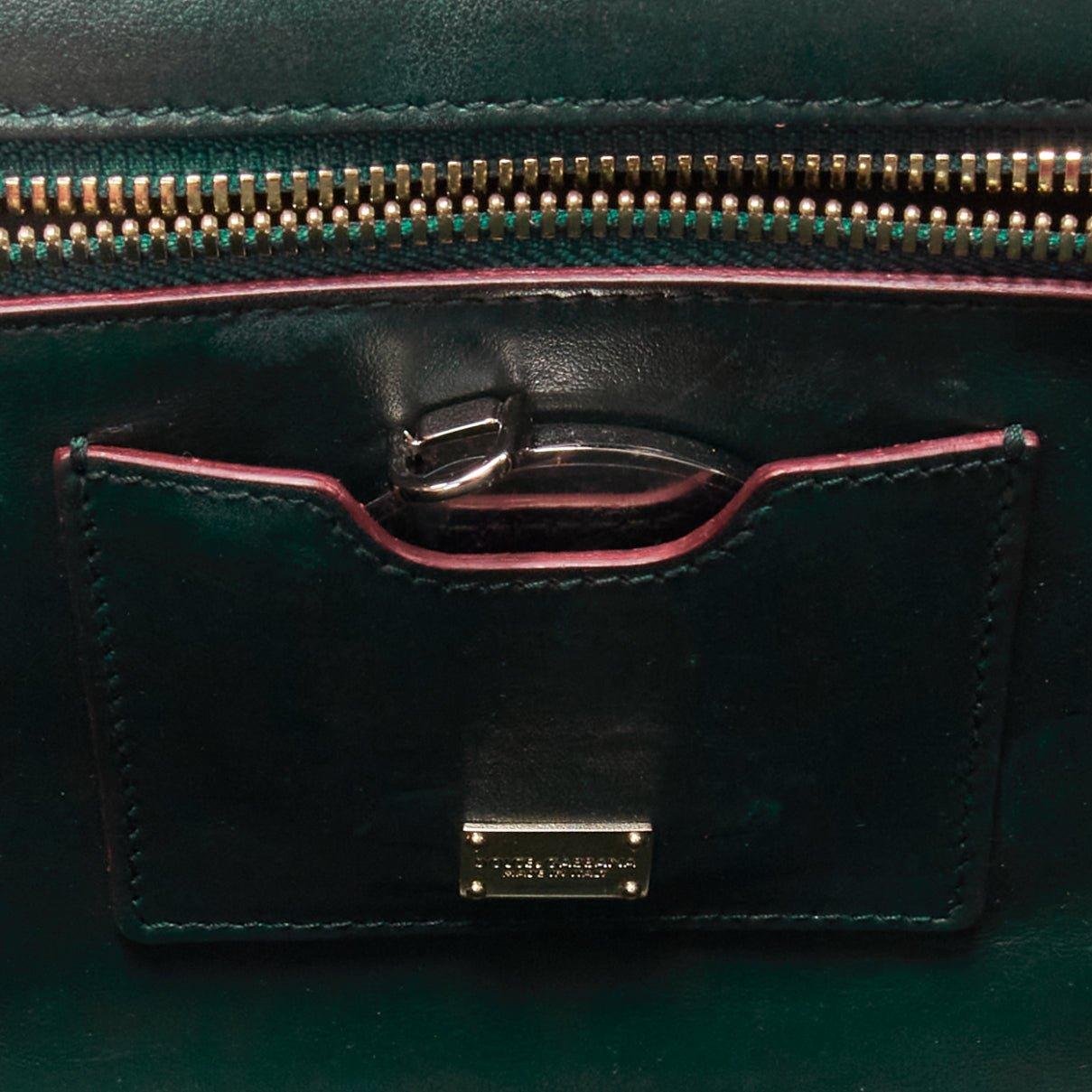 DOLCE GABBANA Bolso cruzado con solapa de piel escamada rosa gris Lucia en venta 6