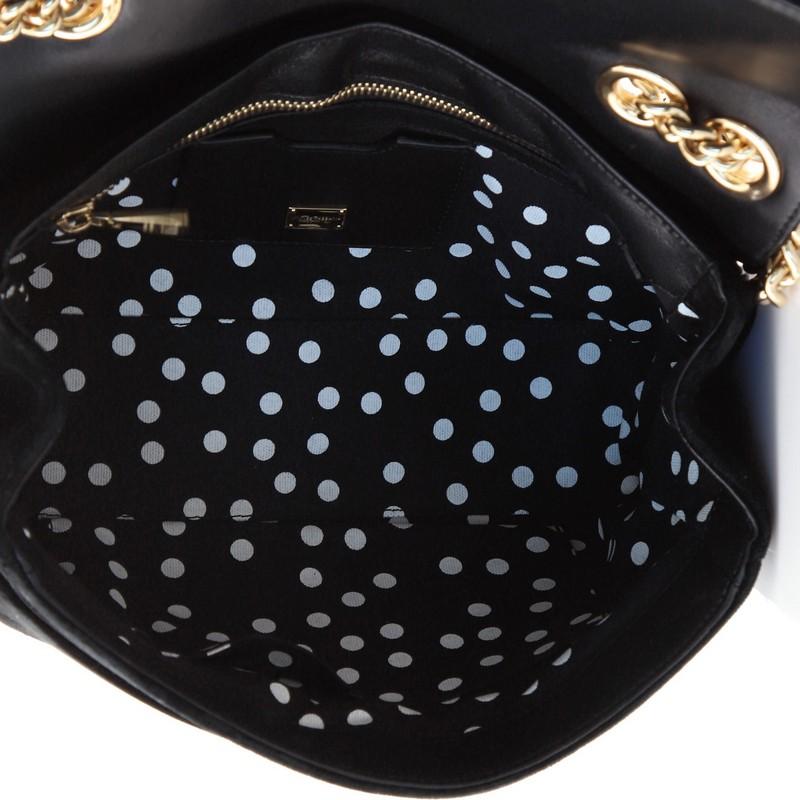 Women's or Men's Dolce & Gabbana Lucia Shoulder Bag Embellished Velvet with Python Medium