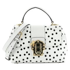 Dolce & Gabbana Lucia Top Handle Bag Printed Leather Medium