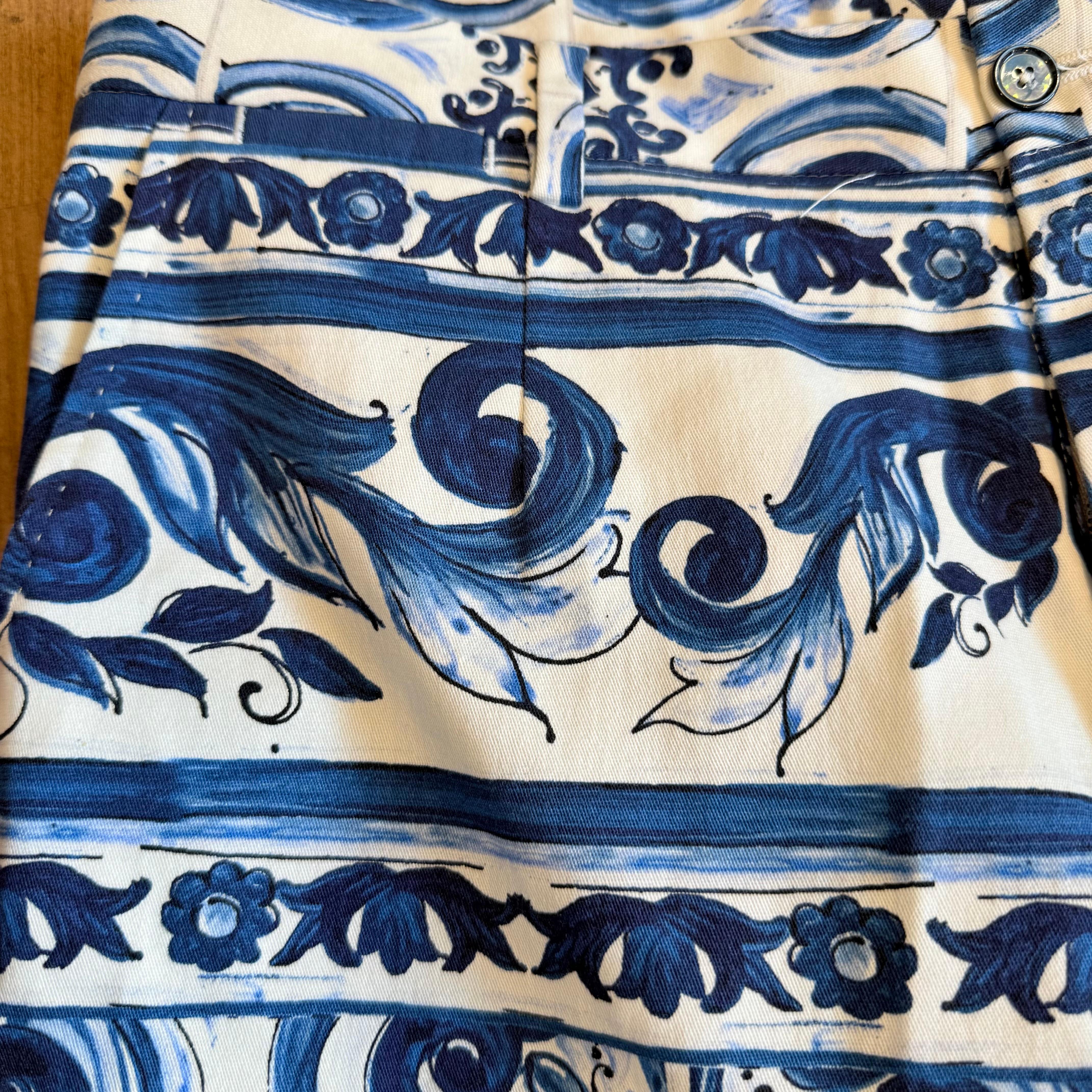 Dolce & Gabbana Maiolica Uomo Pantaloni Taglia IT 48 in vendita 1