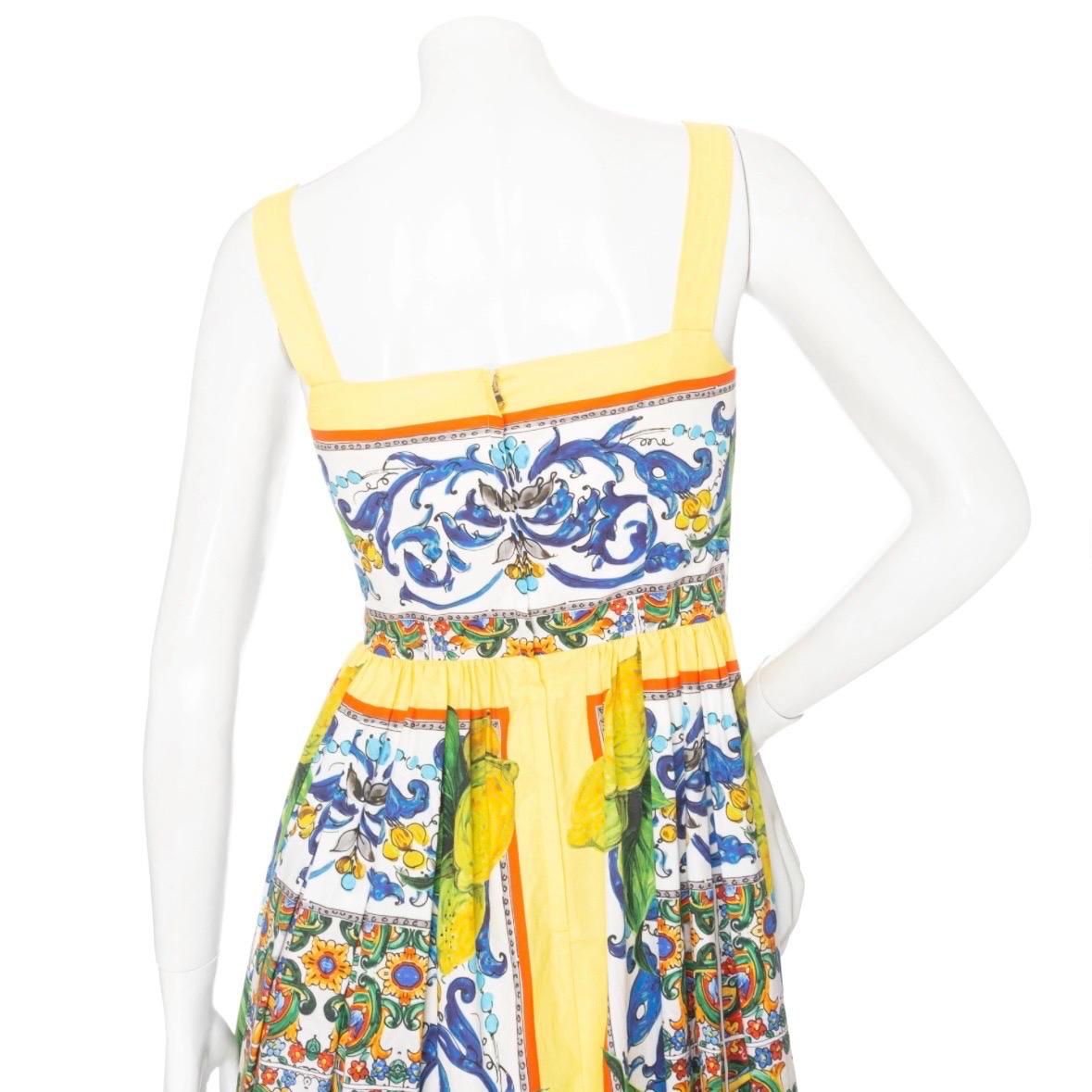 Dolce & Gabbana Majolica and Lemon Print Dress 1