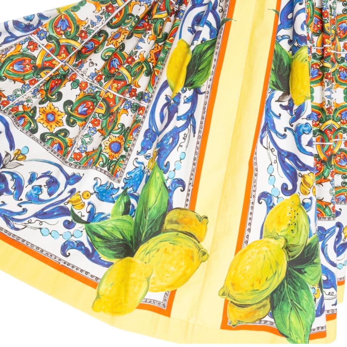 Dolce & Gabbana Majolica and Lemon Print Dress 3