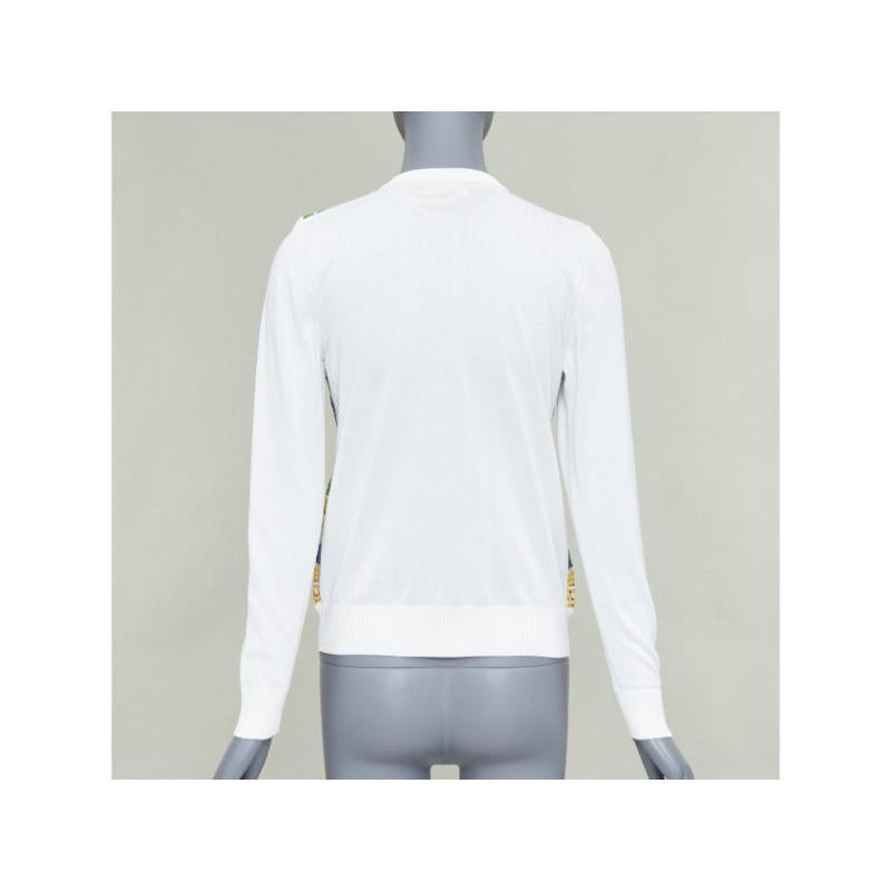 Dolce & Gabbana Majolica broderie anglaise dentelle cardigan en coton crème IT40 S Bon état - En vente à Hong Kong, NT