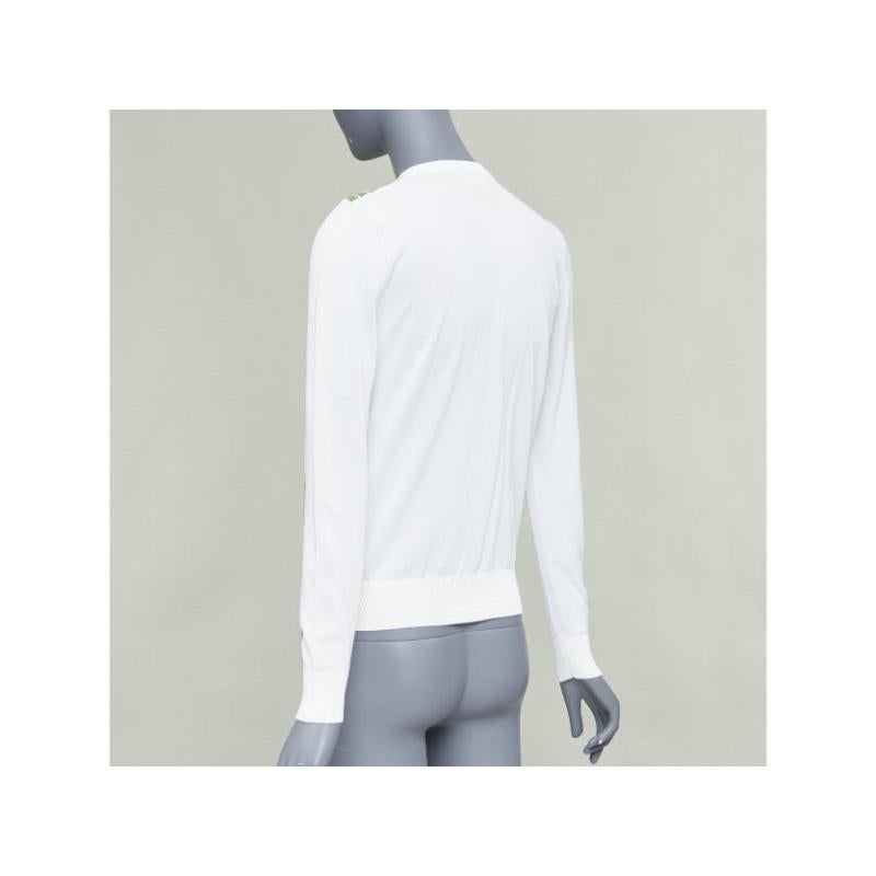 Dolce & Gabbana Majolica broderie anglaise dentelle cardigan en coton crème IT40 S Pour femmes en vente