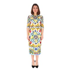 Dolce & Gabbana Majolica Print Silk Dress