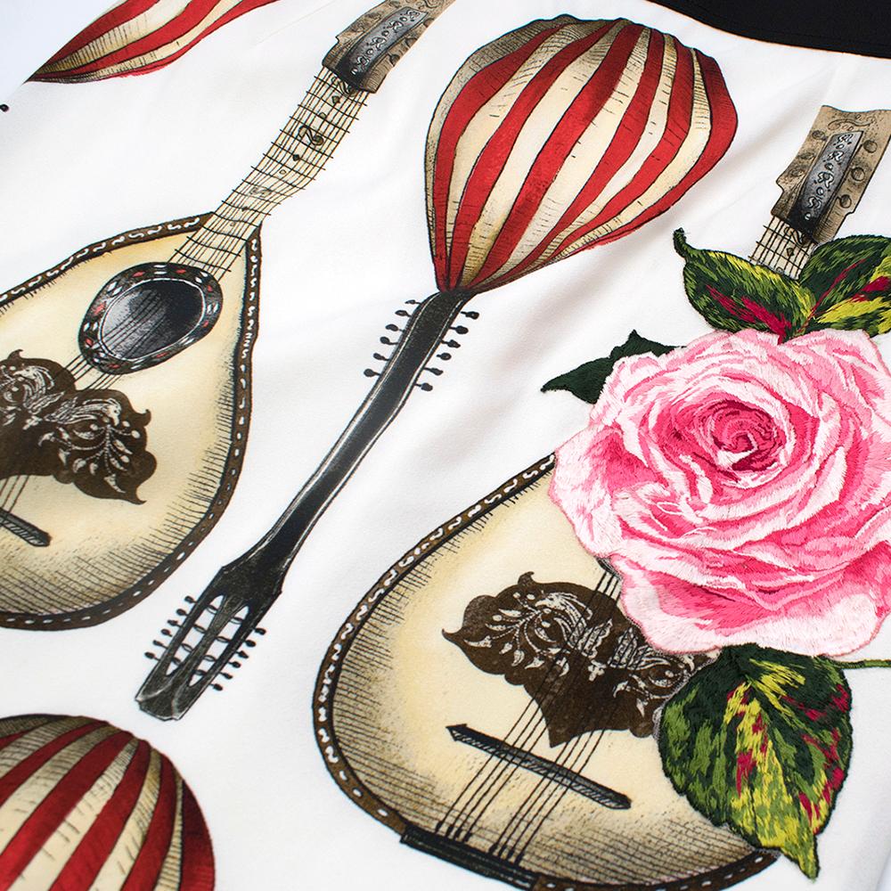 Dolce & Gabbana Mandolin Print Pencil Skirt 42 IT 1