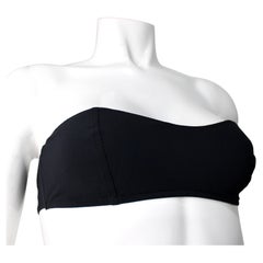 Dolce & Gabbana Mare Black Nylon Strapless Bikini Top