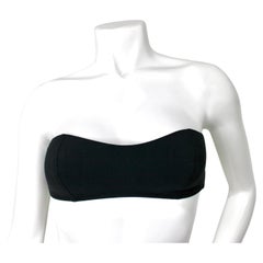 Dolce & Gabbana Mare Black Nylon Strapless Bikini Top